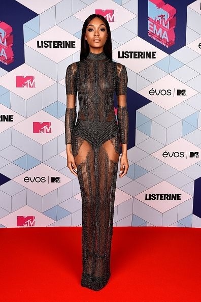 Jourdan Dunn Wears Balmain Spring/Summer 2016 Dress To MTV