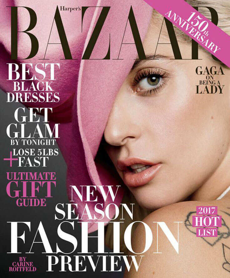 Lady Gaga for Harper’s Bazaar December 2016