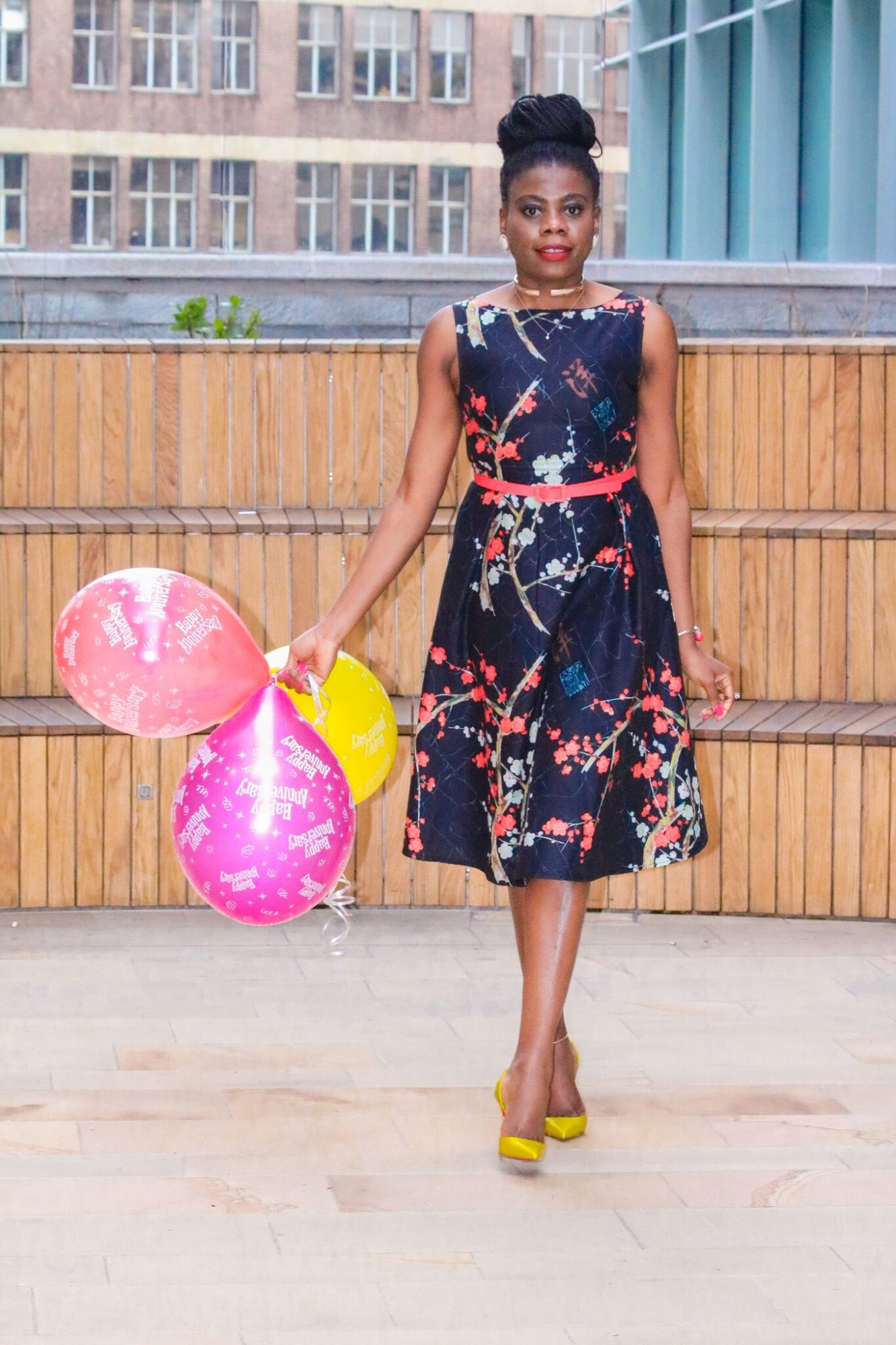 Birthday printed floral dress