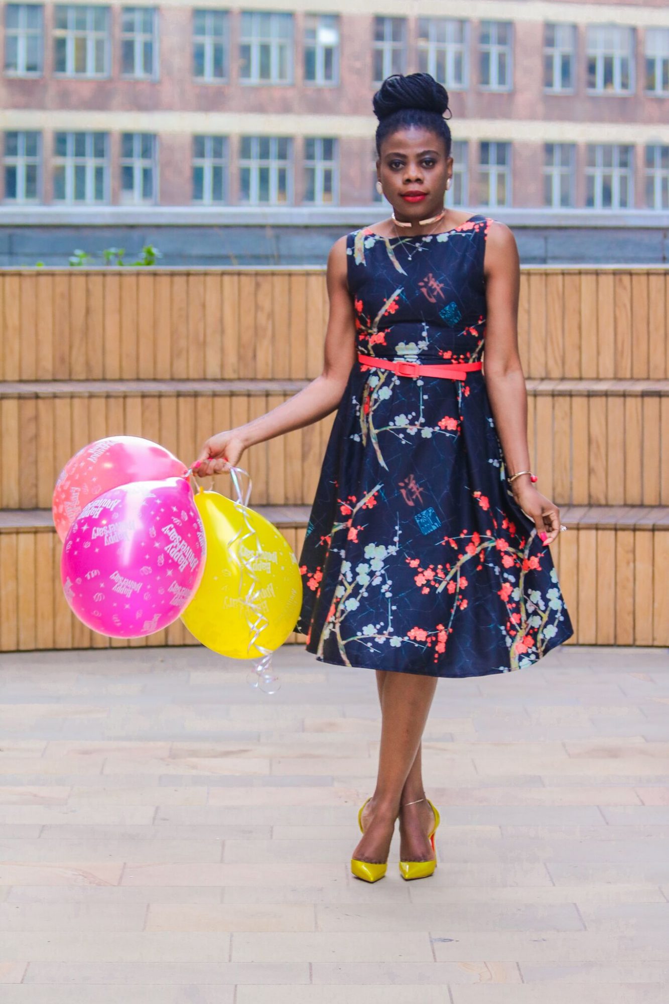 Birthday printed floral dress