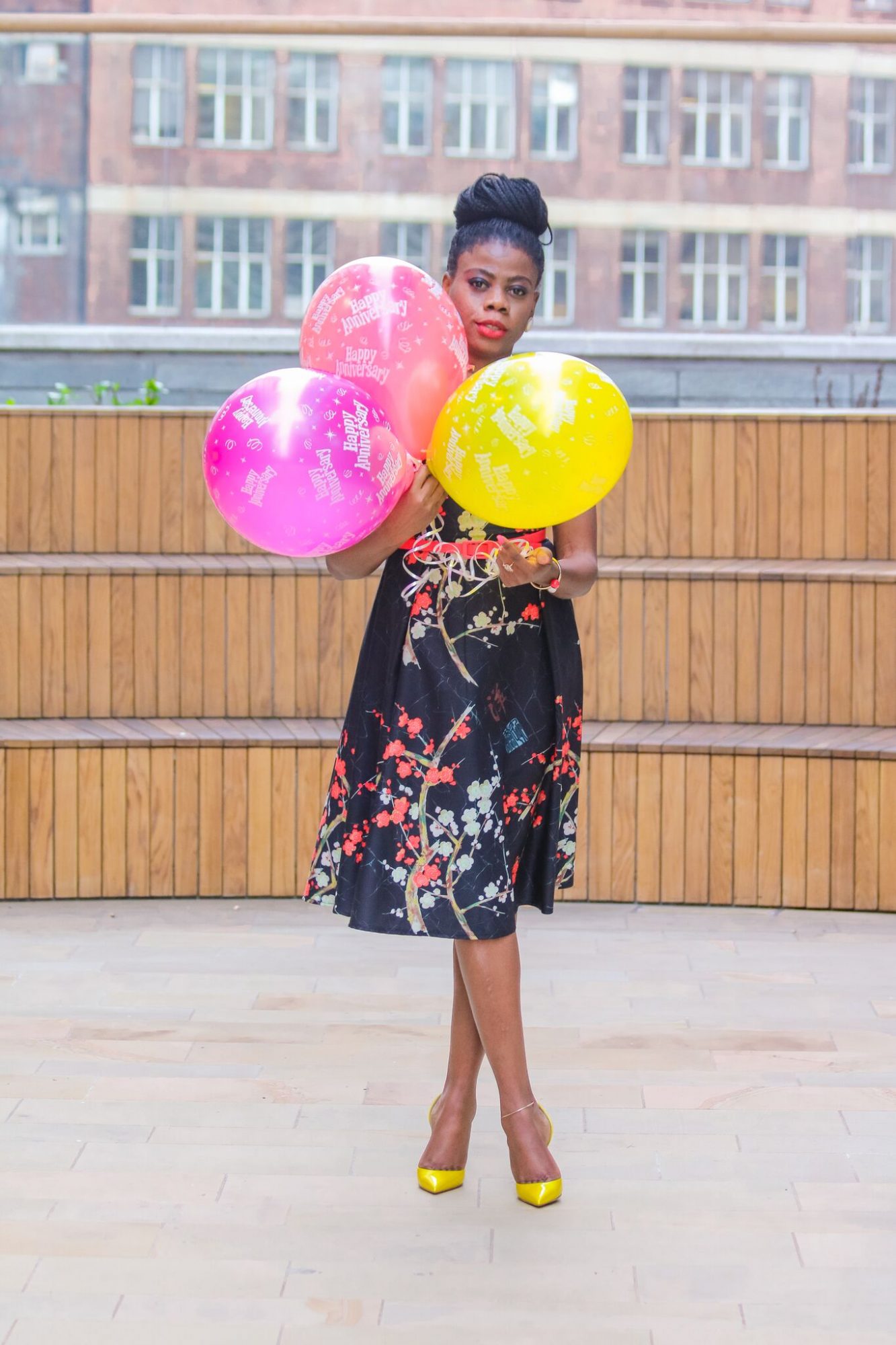 Birthday printed floral dress