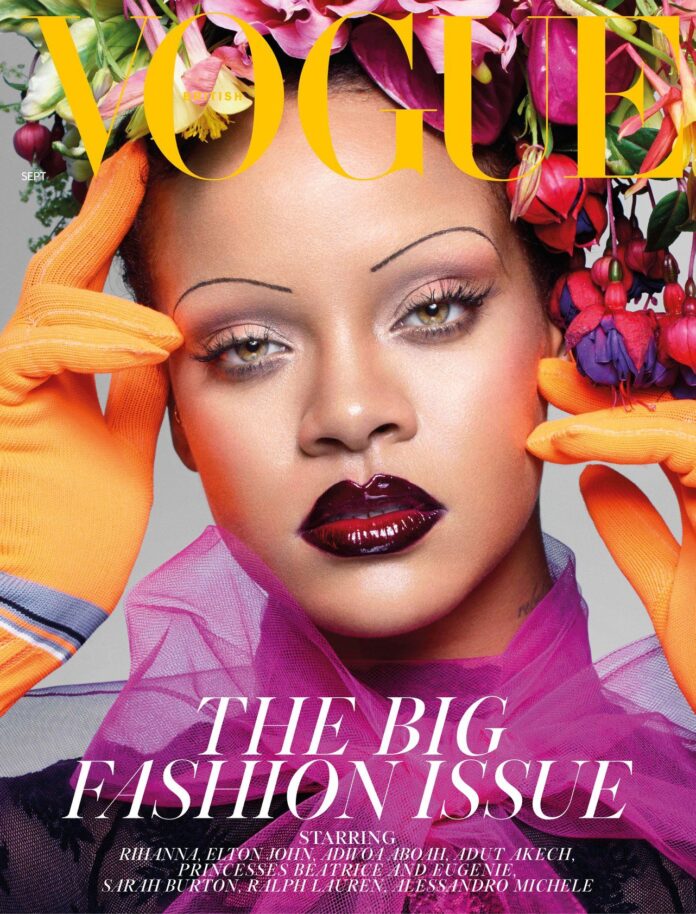 Thin Eyebrows- Rihanna- British Vogue-Mammypi FashionTV