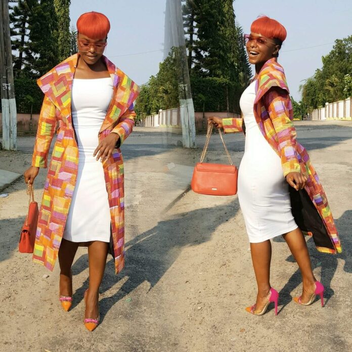 Daphnie Njie slays in colourful African Print Coat by Ozi International -Mammypi FashionTV