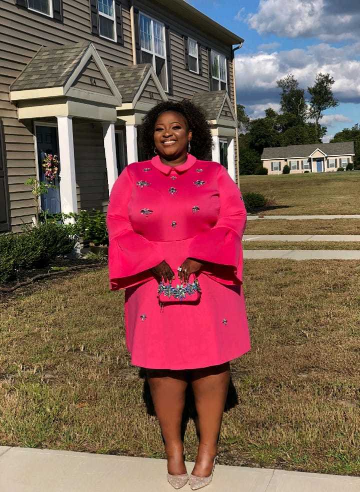 Fuchsia dress and clutch