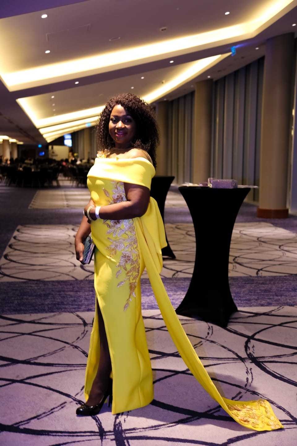 Margo's Mode Yellow Evening Dress