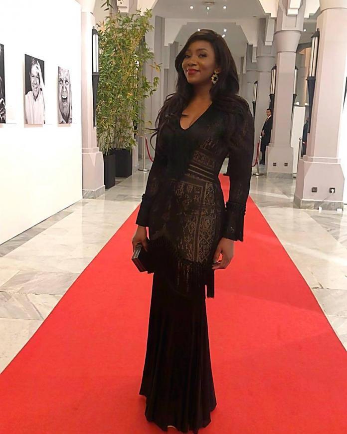 Genevieve Nnaji ROCKS £3,200 Zuhair Murad gown