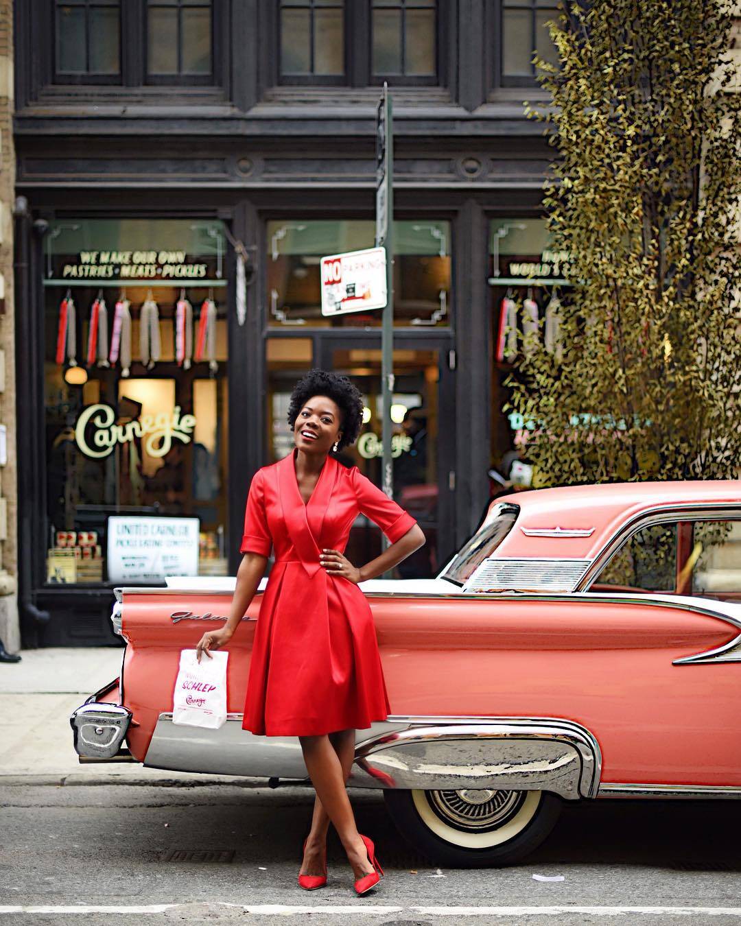 Red power dress