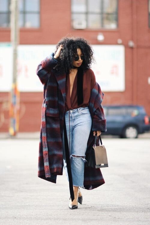 Colourful winter style coats, outfit ideas