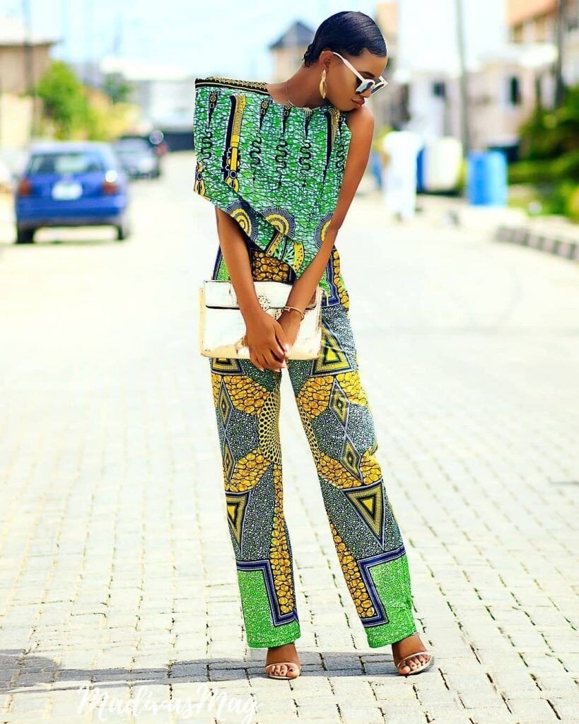 Off shoulder Ankara Jumpsuit