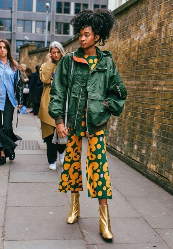 Colourful winter style coats, outfit ideas