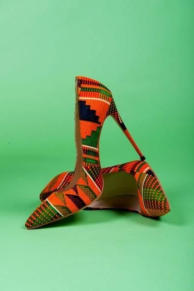 Kente Print Pumps For Women