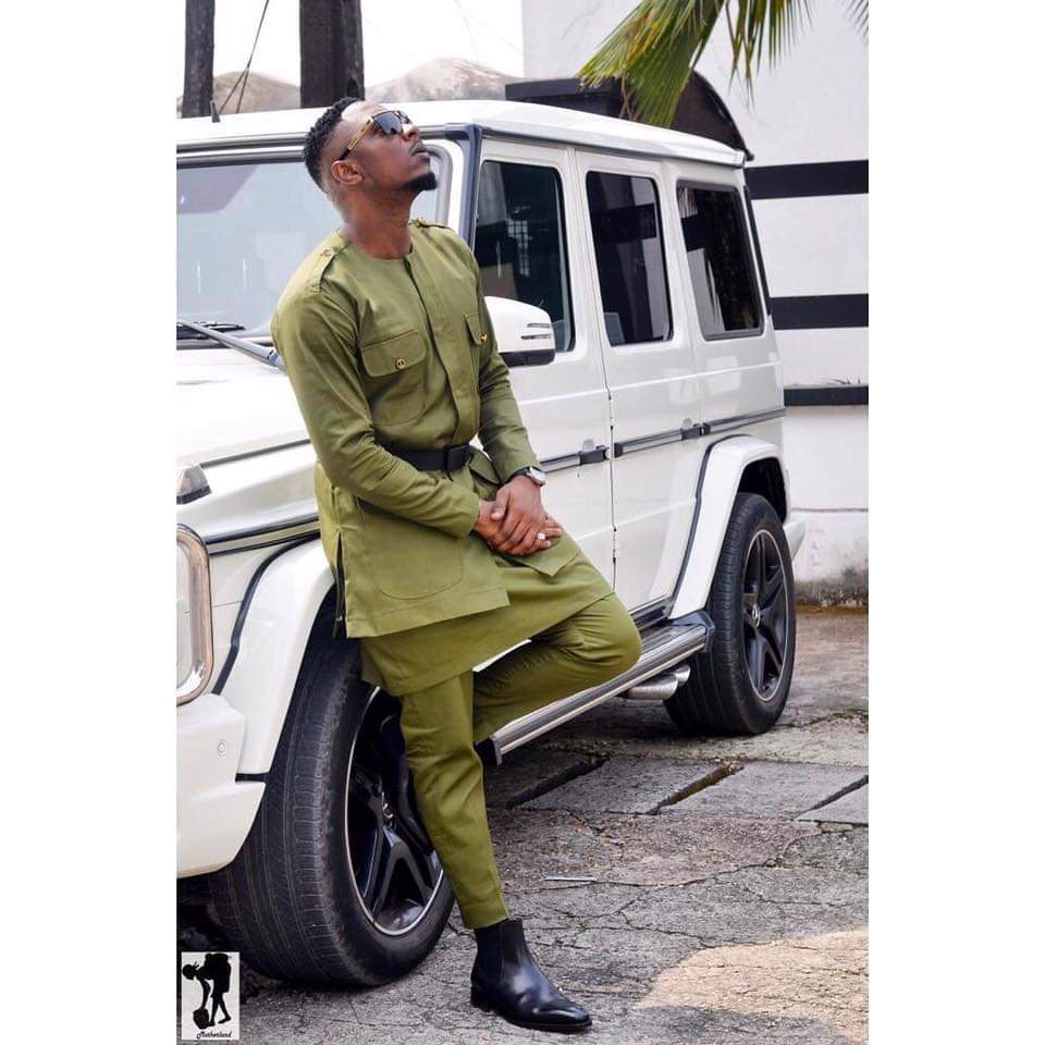 Stanley Enow celebrates his birthday in army green khaki 