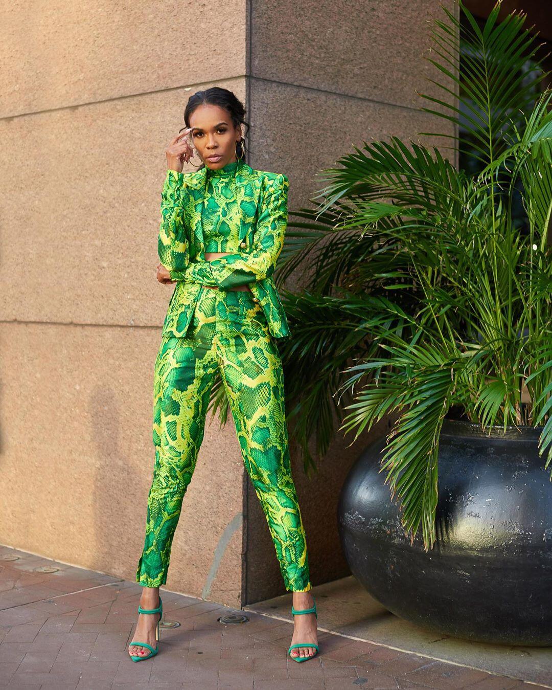 Sai Sankoh Resort 2019 Snake skin Pantsuit