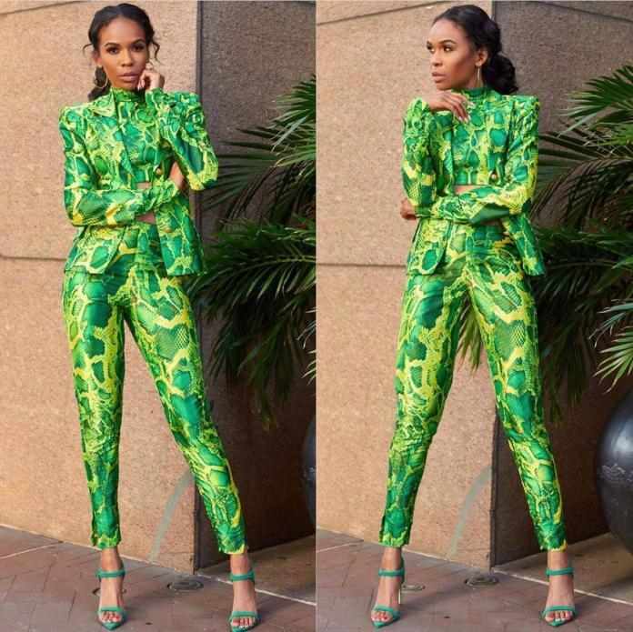 Sai Sankoh Resort 2019 Snake skin Pantsuit