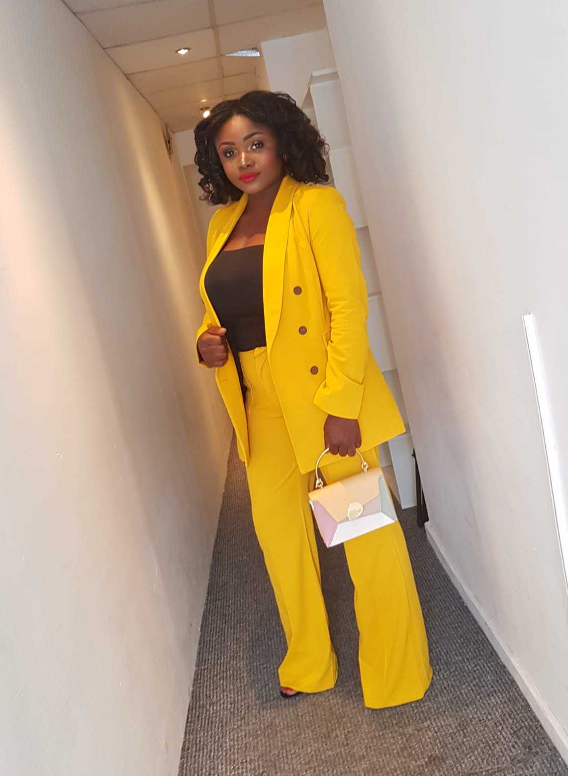 ZARA YELLOW PANTSUIT 