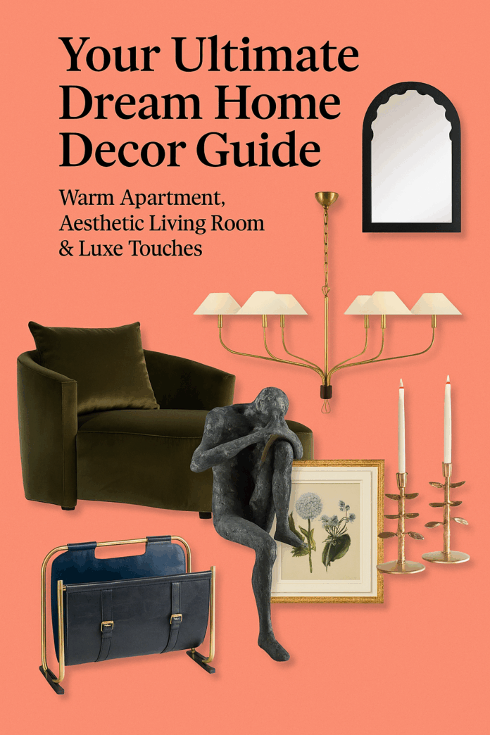 Your Ultimate Dream Home Decor Guide: Warm Apartment, Aesthetic Living Room & Luxe Touches